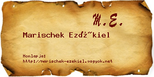 Marischek Ezékiel névjegykártya
